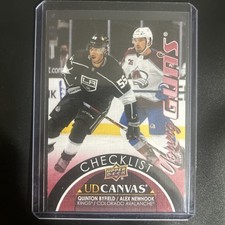 2021-22 UD Series 2 - UD Canvas Young Guns List - Quinton Byfield/Alex Newhook 