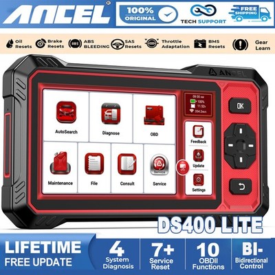 2026 ANCEL DS400 Lite KFZ OBD2 Diagnosegerät 7 Services 4 System SAS TPMS Active