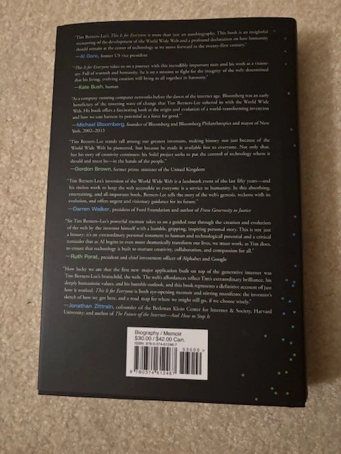 This Is for Everyone: The Unfinished Story of the World Web HC 2025 Signed NEW - Image 2 of 4