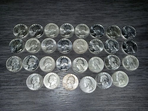 1964 Silver Quarter Lot Of 30 Very Good Condition. 90% Silver
