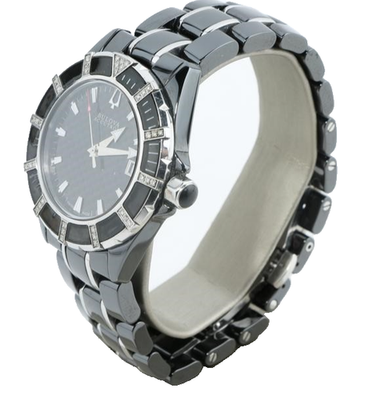 Accutron by Bulova Luxury Ladies Watch Black Dial Date Window Stainless Bracelet Bulova Accutron Stainless Steel Automatic Chronograph Wrist  main image 4