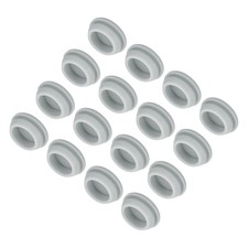 16pcs Silicone Snap in Locking Hole Plugs,20mm Narrow Groove 2mm Grey