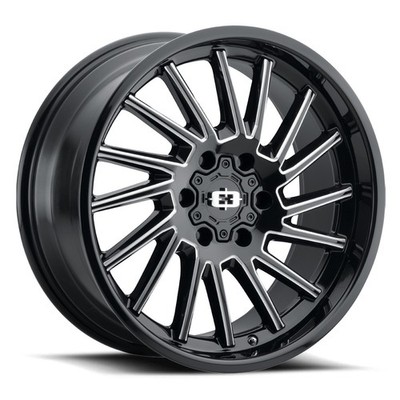 BLACKリップの2wayイヤリング 20x12 -51 Vision 306 Rapier 5x5.0 Gloss Black Milled Spoke Wheels