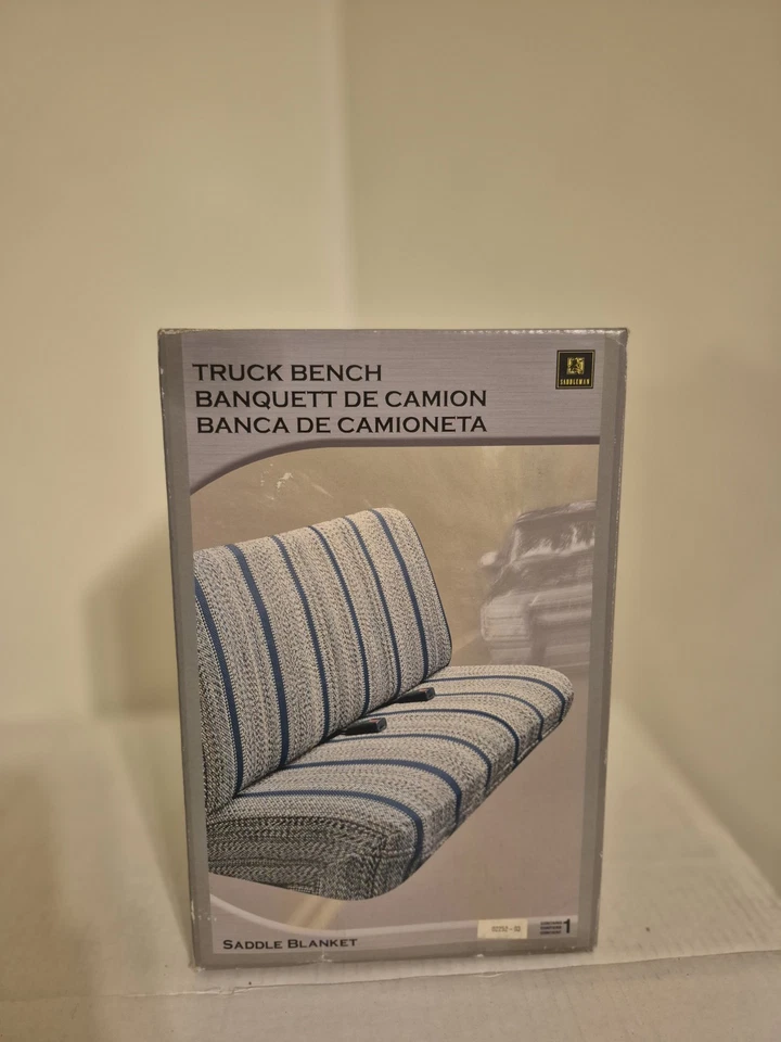 Manta de sillín Saddleman cubierta de asiento de banco de camión - rayas azules 02252-03 Foto 3 de 4