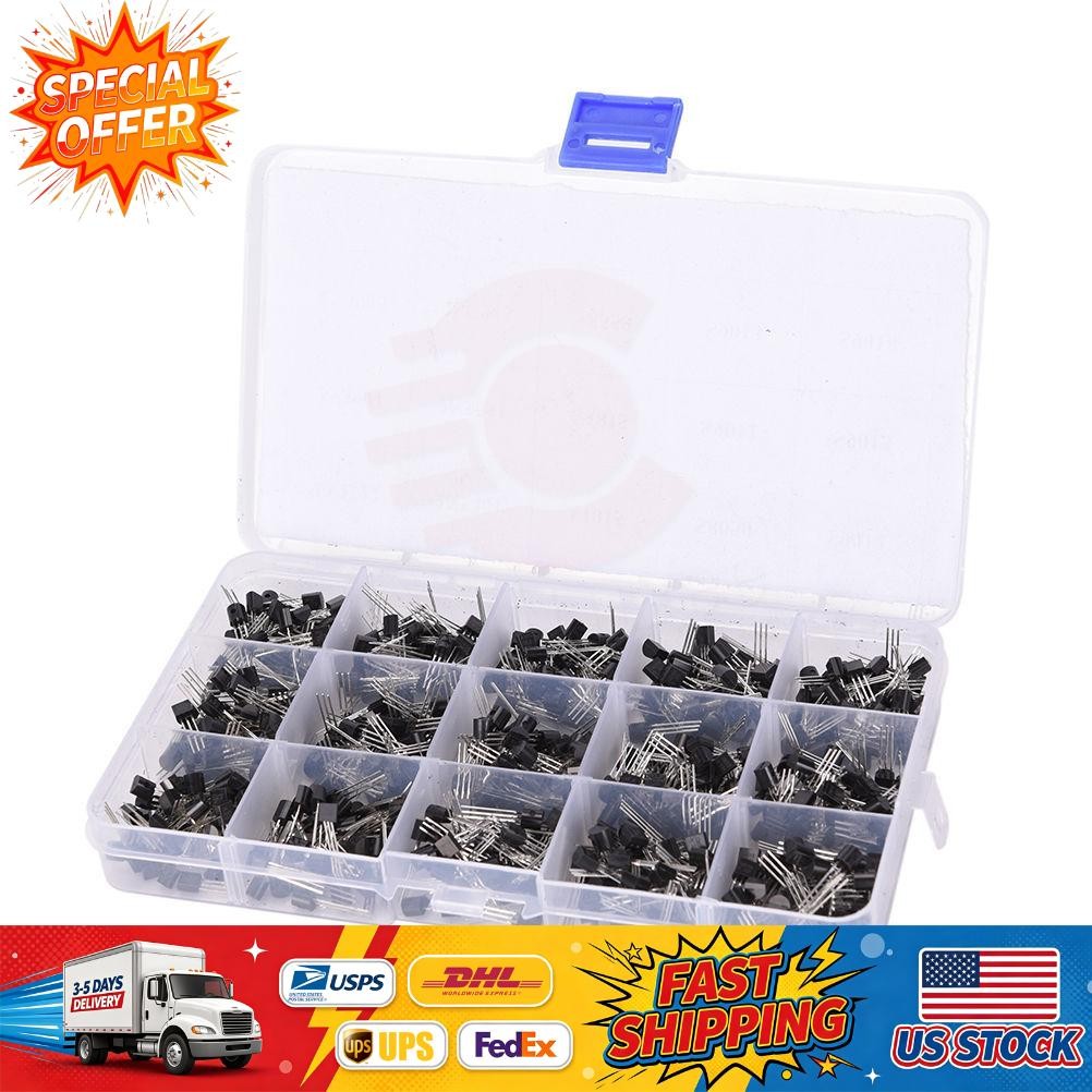 TO-92 Assortment NPN PNP DIY kit 15 value 600pcs Transistor