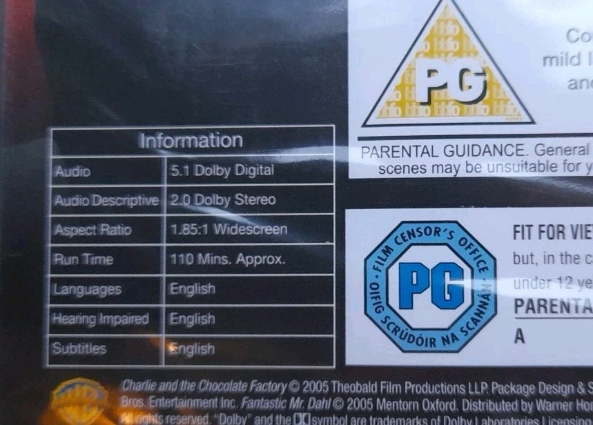 Charlie And The Chocolate Factory DVD Johnny Depp 2005 Fantasy Family Film - New - Image 4 of 4