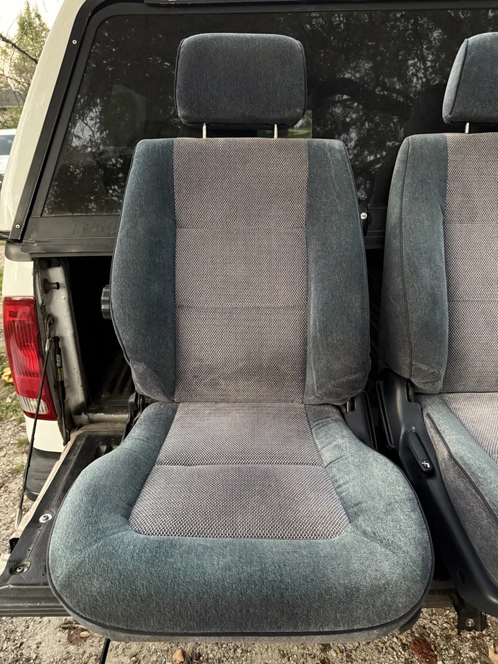 Raro par de asientos delanteros Honda Accord 1991-92 conductor pasajero azul Foto 2 de 4