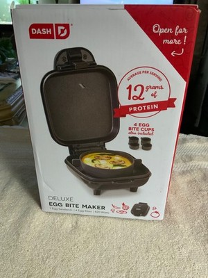 Dash Deluxe Egg Bite Maker Makes 4 Eggs Bites or 1 Egg Sandwich New In Box Black