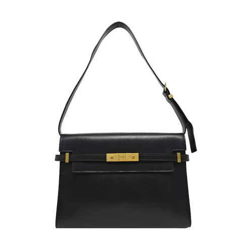 Yves Saint Laurent MANHATTAN Handbags Leather Black Free Shipping | Duties Paid