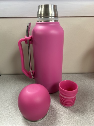 Set of 2 about 44oz Water Bottle Double Insulated Stainless Steel Thermos Straw - Picture 3 of 5