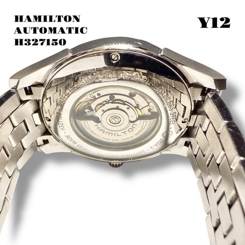 Hamilton Automatic Watch Black Dial Silver Stainless Steel Case MenS Dress - Picture 6 of 10