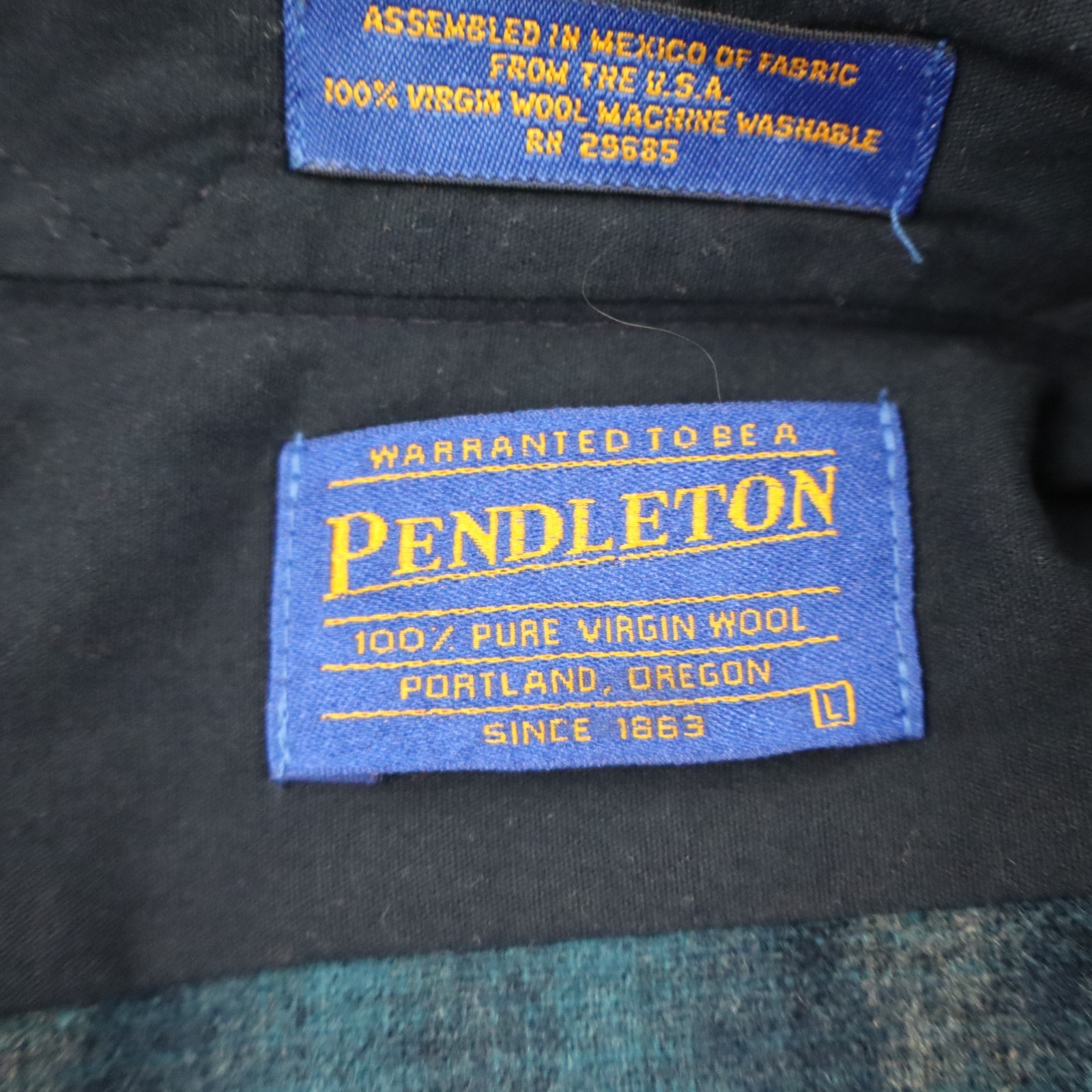 Vintage Pendleton Western Shadow Plaid Pearl Snap… - image 11
