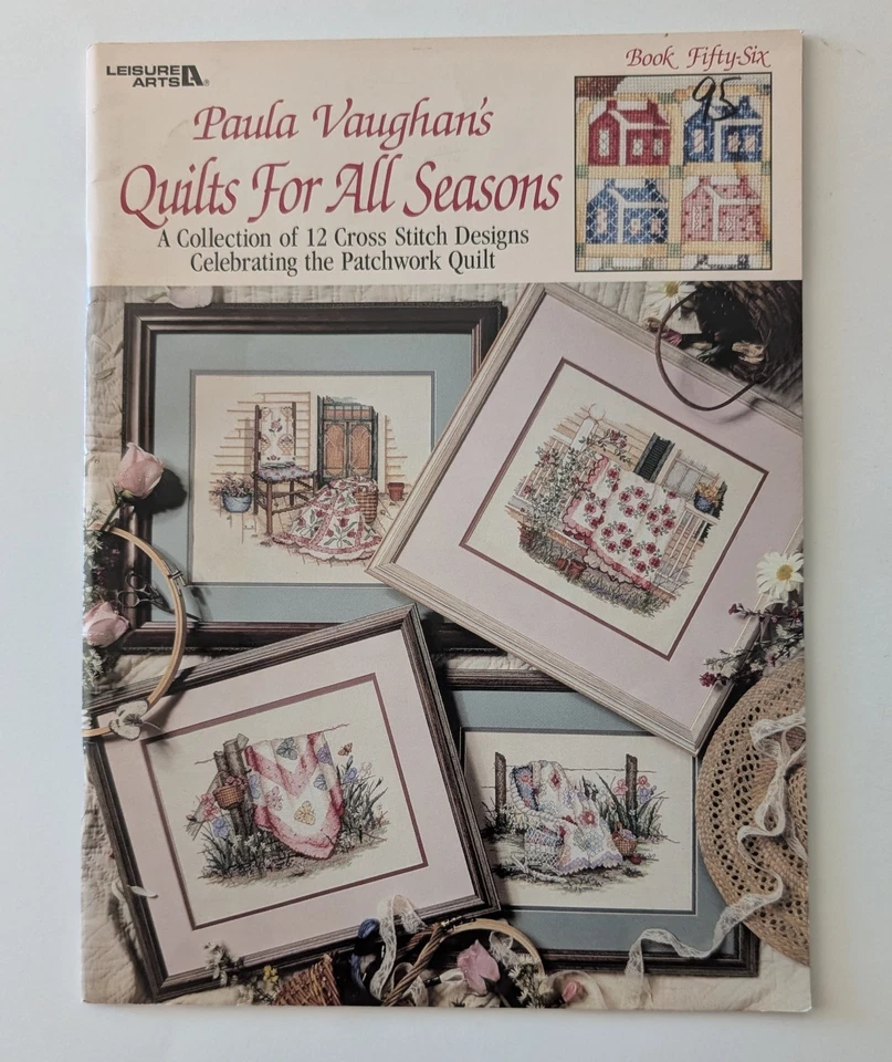 Paula Vaughan's Quilts For All Seasons 12 Cross Stitch Designs Pattern Book PLUS - Image 2 of 4