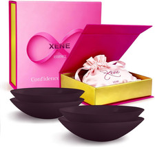 Nipple Covers for Women 2 Pairs Reusable Silicone Adhesive Pasties, Invisible No