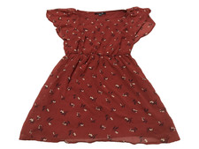 Forever 21 Women's Size S  Fit & Flare Dress Red Floral Print Short Sleeve
