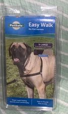 PetSafe Easy Walk No pull Dog Harness XL Black/Silver GIRTH 32"-49" NEW 90+#