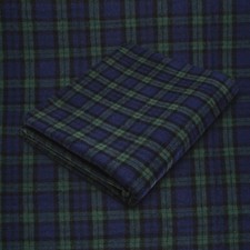Blue and Green Tartan Plaid Cotton Flannel Fabric - 60" Wide - Sold by the Yard