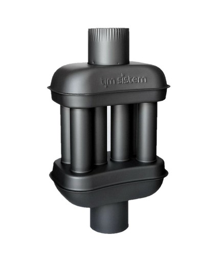 120mm Abgaswärmetauscher Warmlufttauscher Rauchrohr Kaminrohr Rauchgaskühler 60 - Bild 6 von 8