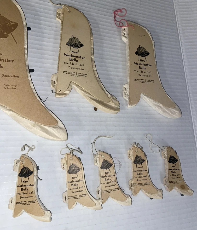 9 LOT Vintage Westminster Bells White Tissue Honeycomb Decor Ernst Various Sizes - Image 4 of 4