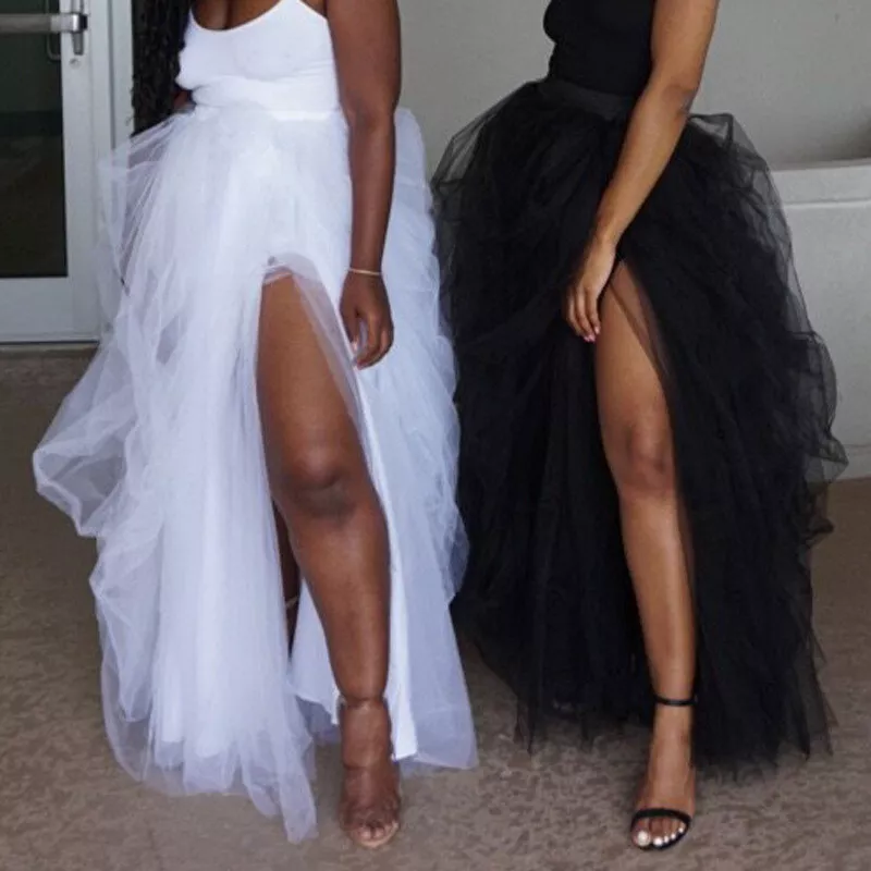 Layered tulle top skirt uk