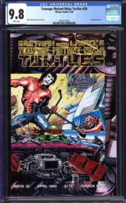TEENAGE MUTANT NINJA TURTLES #30 CGC 9.8 WHITE PAGES // MIRAGE STUDIOS 1990