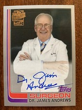 DR. JAMES ANDREWS 2019 Topps Archives FAN FAVORITES SILVER AUTO #/99