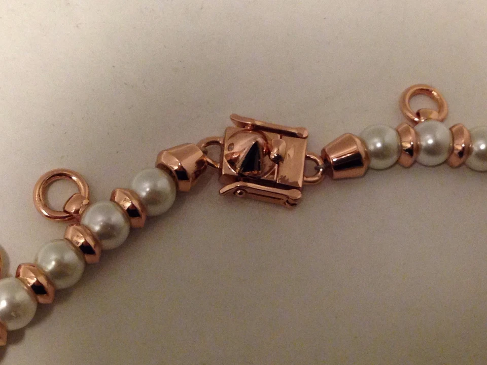 Eddie Borgo 穿孔心形珍珠手链 镀玫瑰金 — 第 3/4 张图片