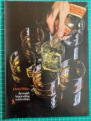 Johnnie Walker Scotch Whisky Original 1969 Vintage Advert Werbung Reklame