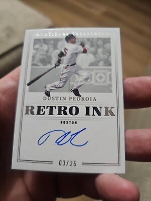 2023 national treasure retro ink dustin pedroia ri-dp 03/25