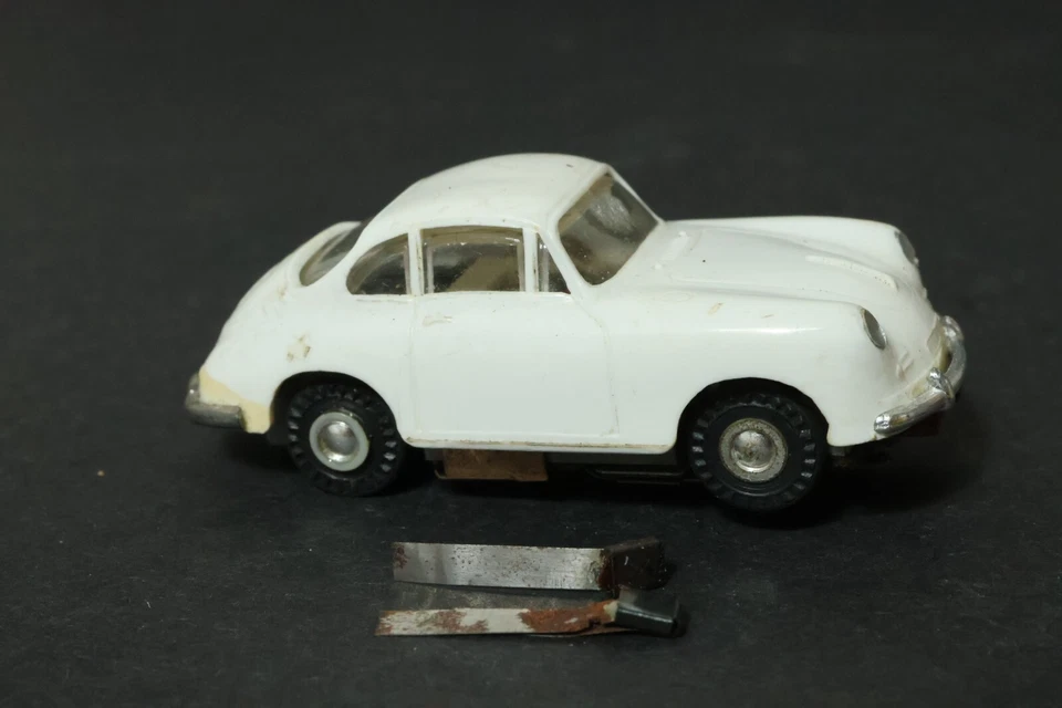 Old Faller Ams Auto Motor Sport Highway Model Car Porsche 356 White 4822 - image 2 of 4