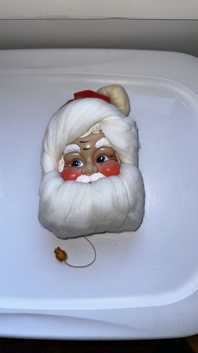 Vintage 1967 Shiny Brite Max Eckhardt Musical Santa Face | eBay