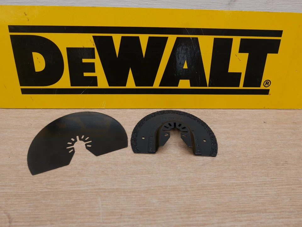 DEWALT DT20717 CARBIDE GROUT & DT20708 WOOD BLADE FOR MULTI TOOLS DCS355 DCS356
