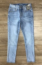 Girls' High-Rise Ankle Skinny Stretch Denim Distressed Jeans Blue art class 8