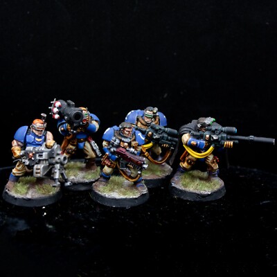 WH40K Space marine painted Ultramarine Captain Vintage Scouts Squad Conversion
