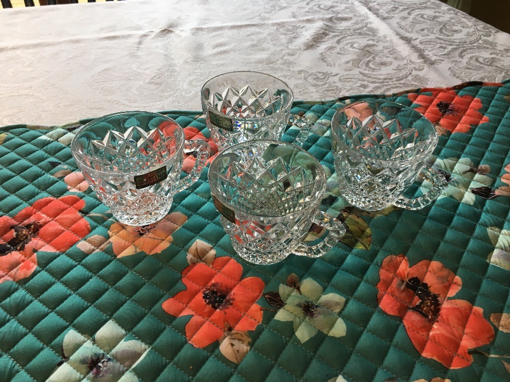 Bohemia Crystal Punch Cups Set Of 4