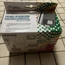 Seven Star F-200W 200 Watt International Electricity Converter DWK tote18