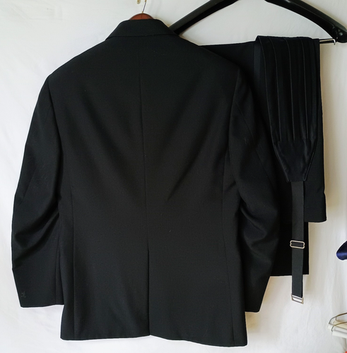 Robert Stock 40R TUXEDO Men's Slacks 34x31 w/Cumberbund - Picture 9 of 14
