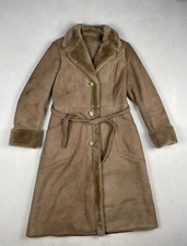 Sawyer Of Napa California Sheepskin Coat Shearling Vintage Made In Usa Size 12