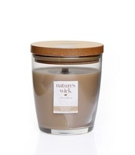 Woodwick Nature's Wick Medium Scented Candle Golden Hay 284g With Wood Lid