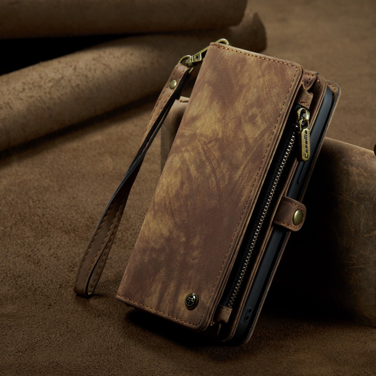 Magnetic Detachable Leather Wallet Case +Back Cover f iPhone