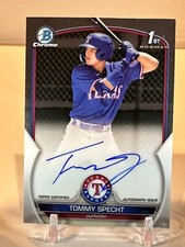 2023 Bowman Chrome Tommy Specht Prospect 1st Auto Autograph #CPA-TS Rangers