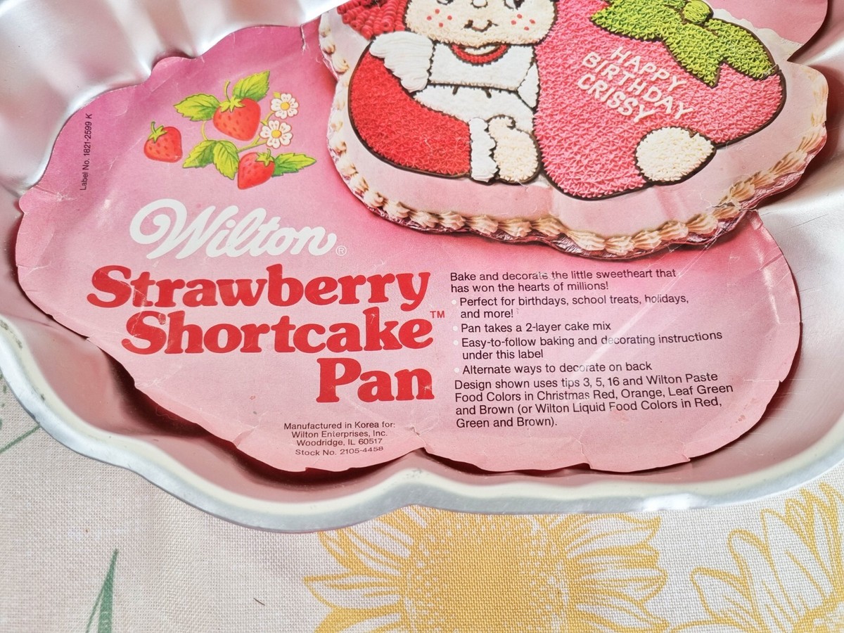 Vintage 1981 Strawberry Shortcake Cake Pan Tin Wilton American