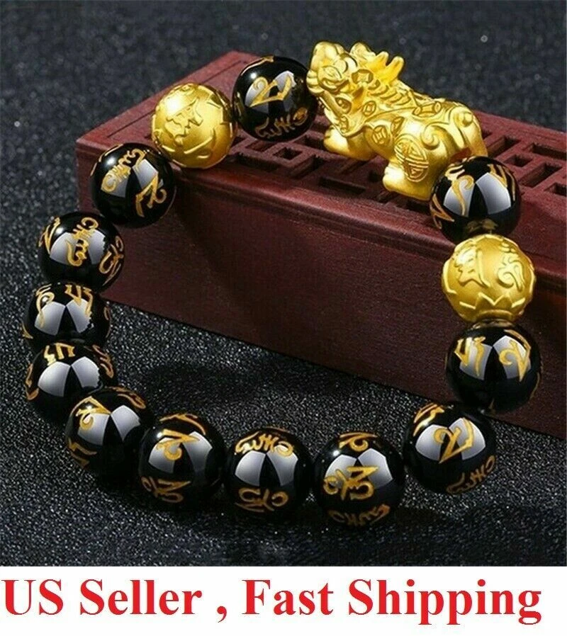 Pulsera Cuentas Feng Shui Pixiu Riqueza Y Buena Suerte Joyería US Fengshui Foto 2 de 4