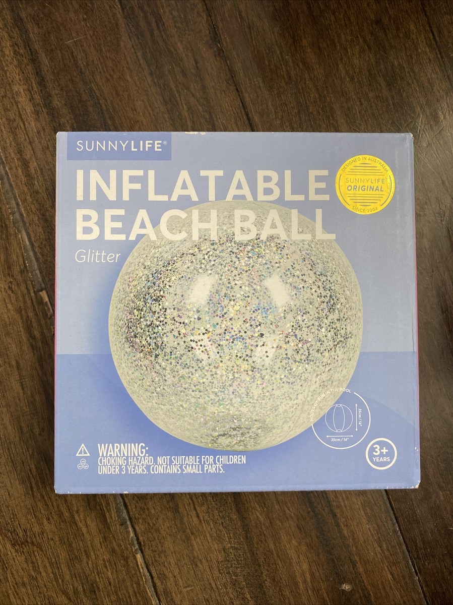 Buy Sunnylife Rainbow Holographic Glitter Inflatable Beach Ball