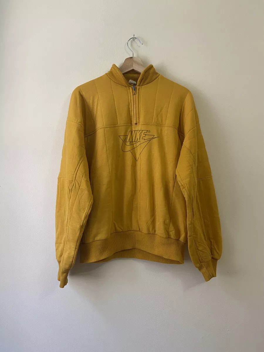 Vintage Nike 70s logo pullover half zip crewneck sweatshirt - rare - M/L