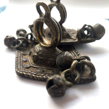 VINTAGE CASTANETS BRASS BELLY DANCER FINGER INSTRUMENT HEAVY EXOTIC INSTRUMENTS