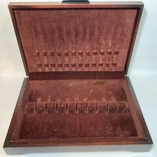 Oneida Sterling Silverplate Flatware Wooden Wood Storage Chest Case Box  24+