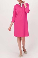 Isaac Mizrahi Live! Regular Pique Dress with Ruffle Iconic Pink