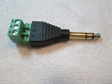 Quick assemble connect 1/4" 6.35 mm plug for CW Morse Code Straight Key Stereo 