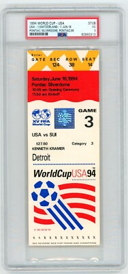 1994 USA FIFA WORLD CUP TICKET STUB UNITED STATES VS Switzerland